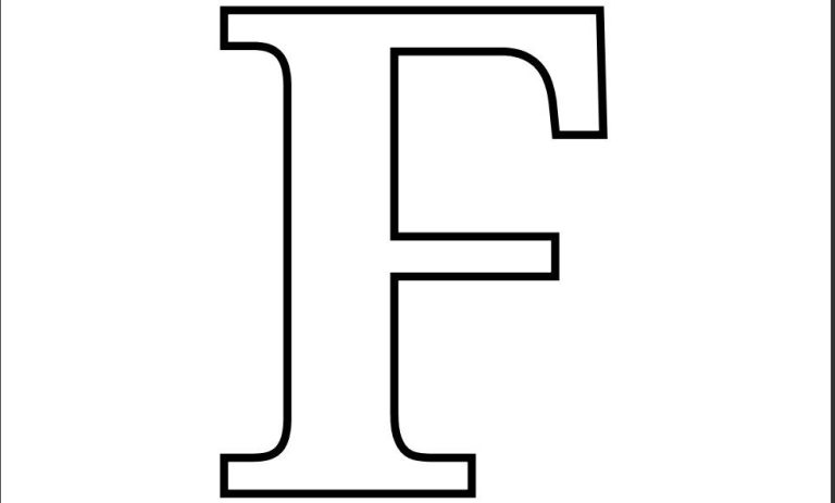 Printable Letter F Coloring Pages