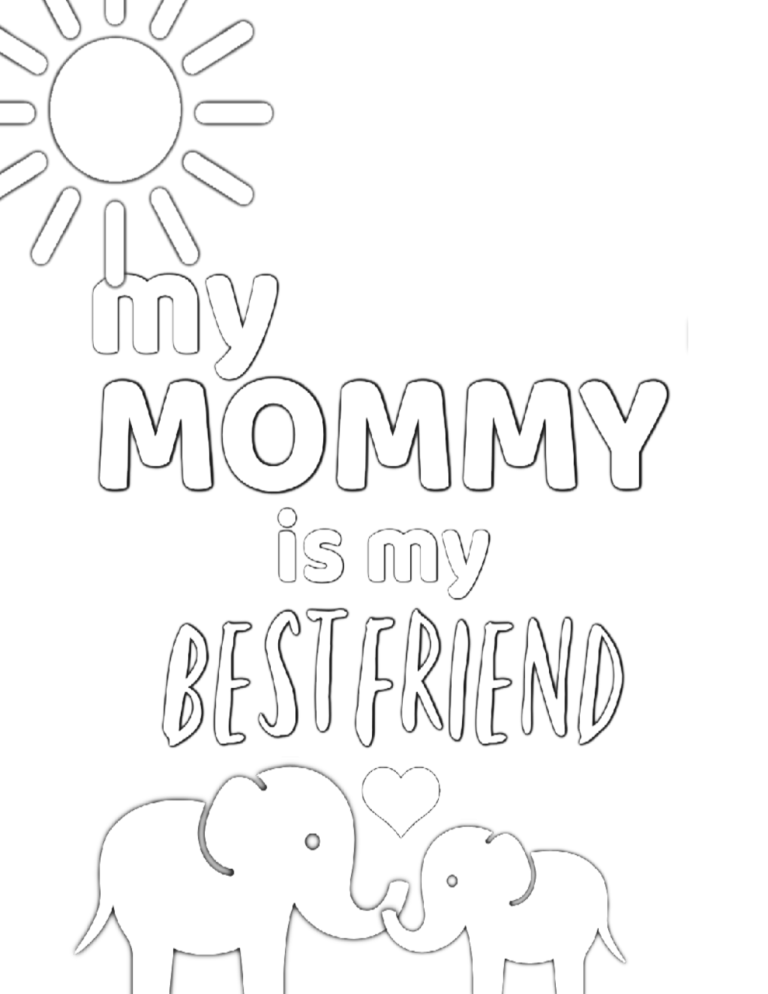 Cute Mothers Day Coloring Pages