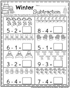 Subtraction Basic Kindergarten Math Worksheets