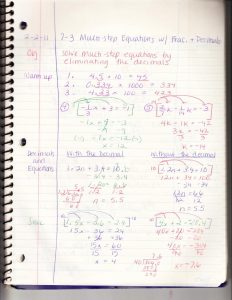 Ms. Jean's Classroom Blog 73 Solving Multistep equations with