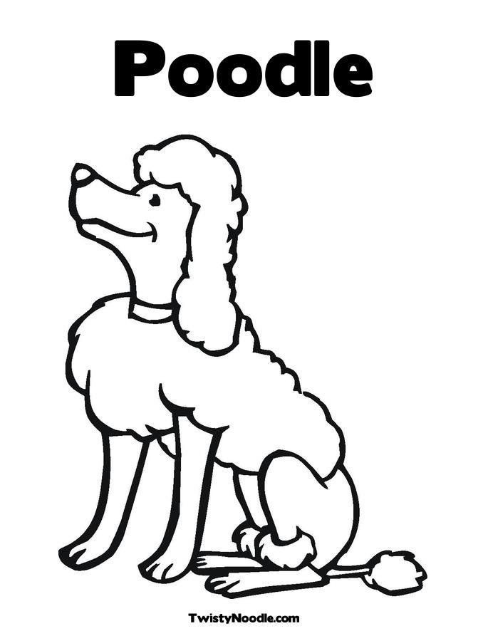 Poodle Coloring Page