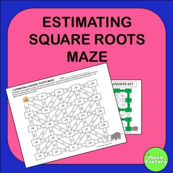 Worksheet Estimating Square Roots Maze 1 Answer Key