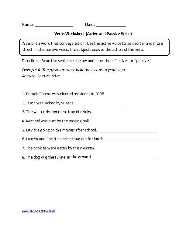 Free Printable 8th Grade English Worksheets