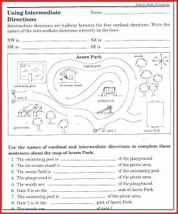 Compass Rose Worksheets Middle School Map Worksheets for 4th Grade in