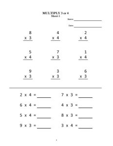 Multiplication Worksheets for Grade 2 & 3 20 Sheets/ Pdf/ Etsy 2nd