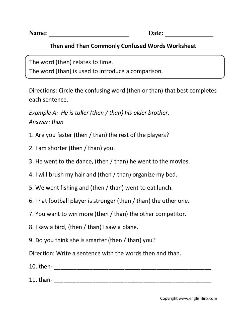 Commonly Confused Words Worksheet Pdf With Answers