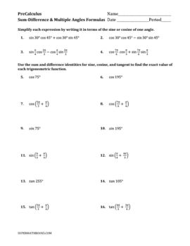 Grade 10 Pre Calculus Worksheets
