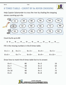 8s Multiplication Worksheet Times Tables Worksheets