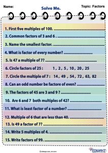 5th Grade Factors And Multiples Worksheet Class 5 kidsworksheetfun