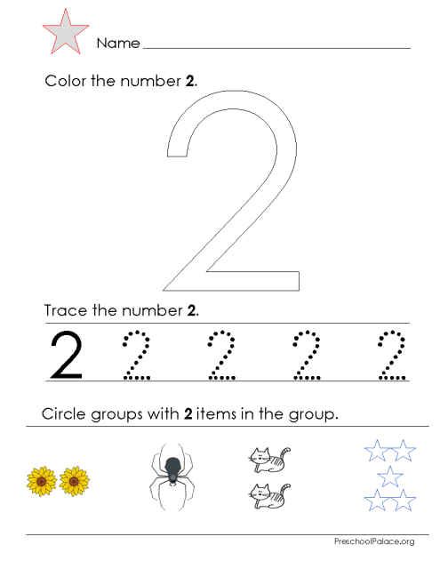 Circle Number 2 Worksheets For Preschool