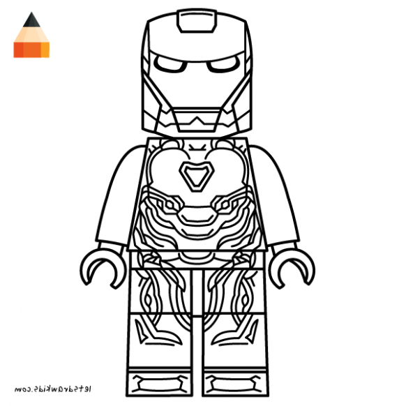 Lego Iron Man Coloring Pages