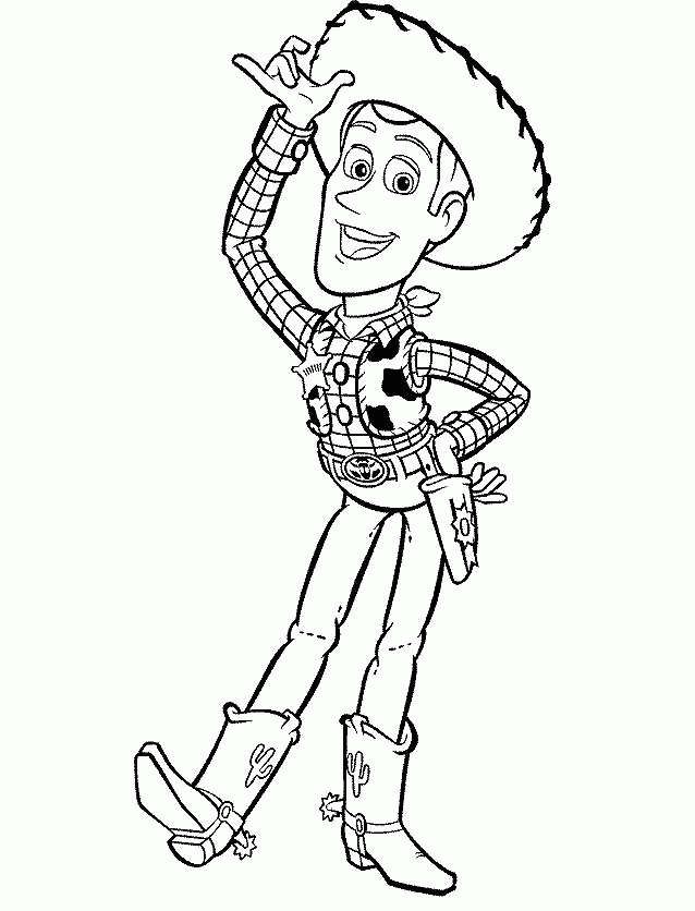 Woody Toy Story Coloring Page