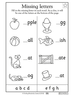 Printable Reading Beginner Kindergarten Worksheets