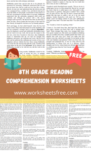 8th Grade Reading Comprehension Worksheets for September 2021