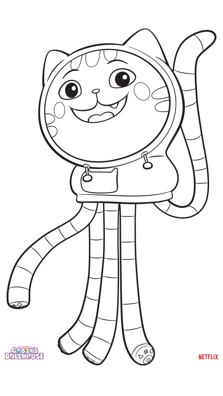Gabby Cat Coloring Pages
