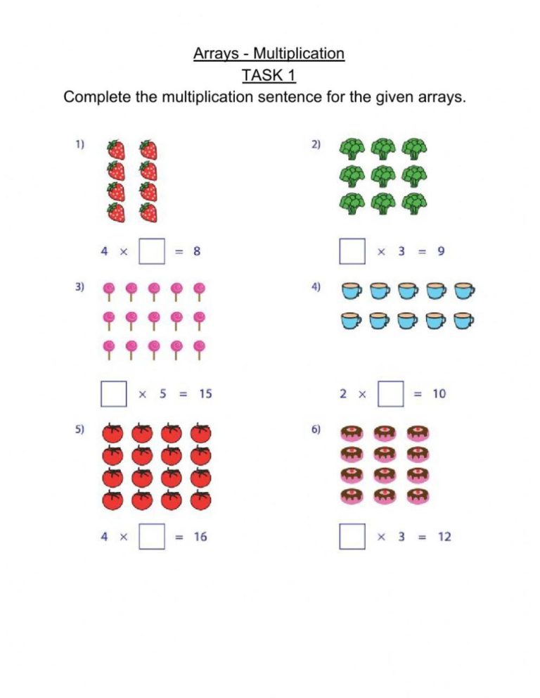 Multiplication Strategies Worksheet