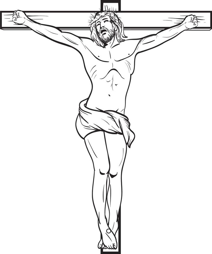 Jesus On The Cross Coloring Page