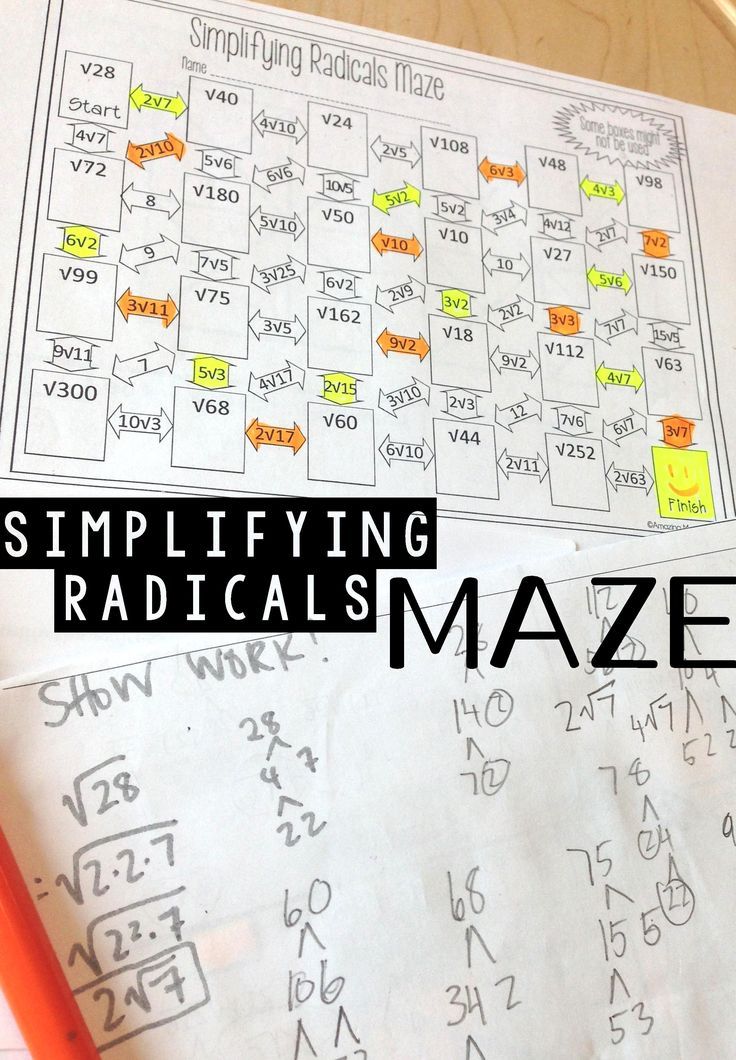 Simplifying Radicals/imaginary Numbers Worksheet Answer Key