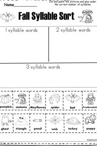 Syllable Activity Bundle for Kindergarten Syllables