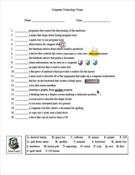 7th Grade Computer Worksheets For Grade 7