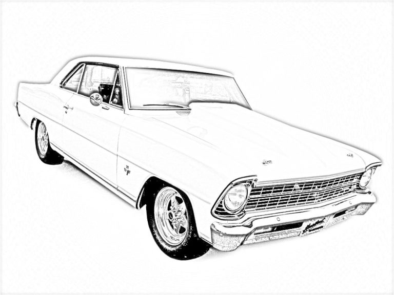 Coloring Pages Muscle Cars