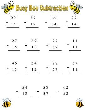 Two Digit Addition And Subtraction Problems With Regrouping