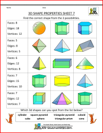 Grade 1 2d And 3d Shapes Worksheets Pdf