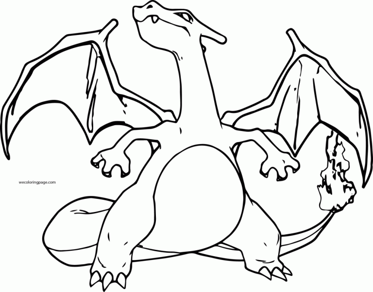 Charzard Coloring Page