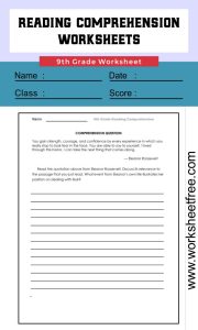 9th grade reading comprehension worksheets 4 Worksheets Free