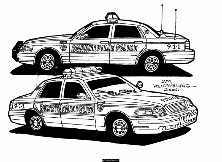 Police Truck Coloring Pages