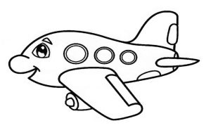 Airplane Coloring Page for Preschool and Kindergarten Preschool and