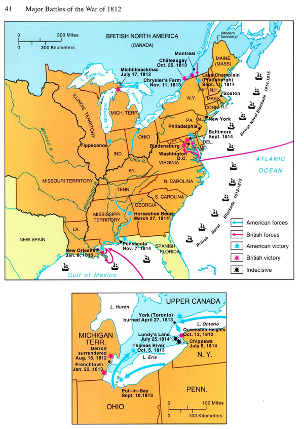 War Of 1812 Map Worksheet Answer Key