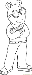 Arthur Looking Up Coloring Page for Kids Free Arthur Printable