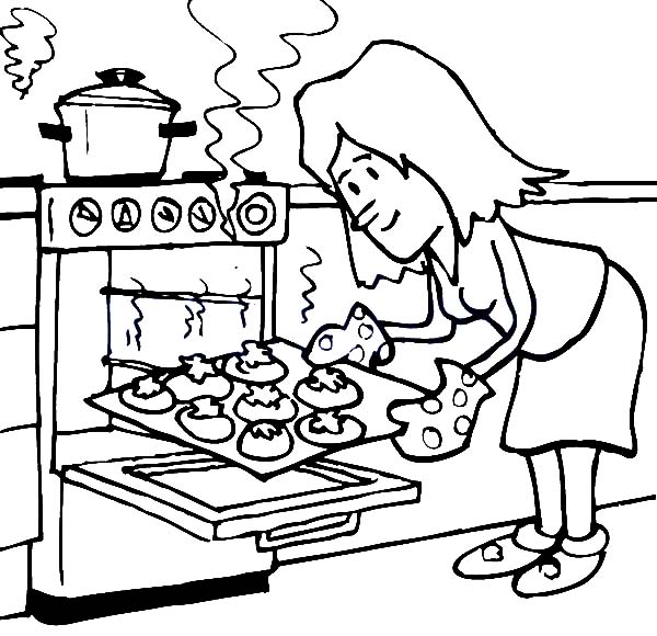 Baking Coloring Pages