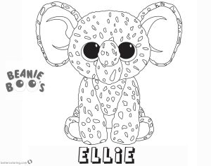 Beanie Boo Coloring pages Ellie Free Printable Coloring Pages
