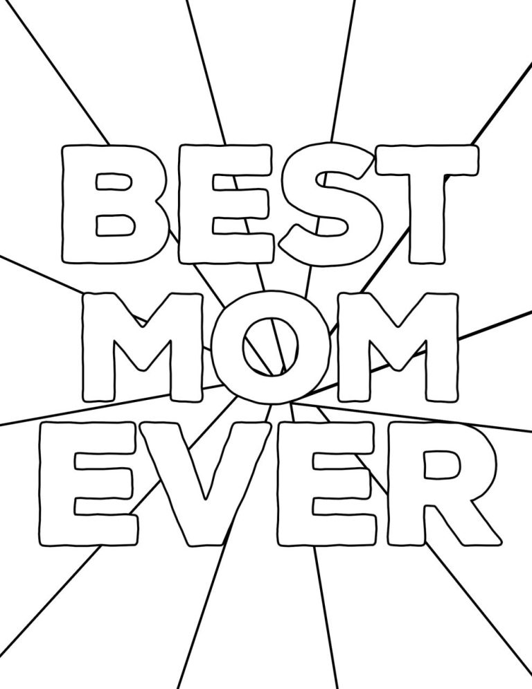 Coloring Pages Of Moms