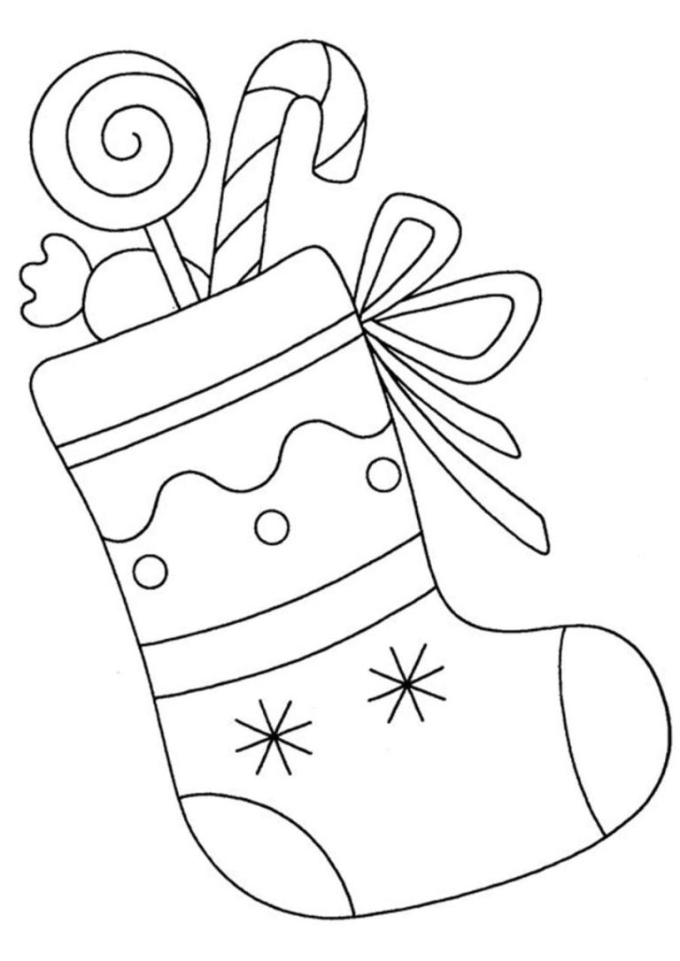Coloring Page Stocking