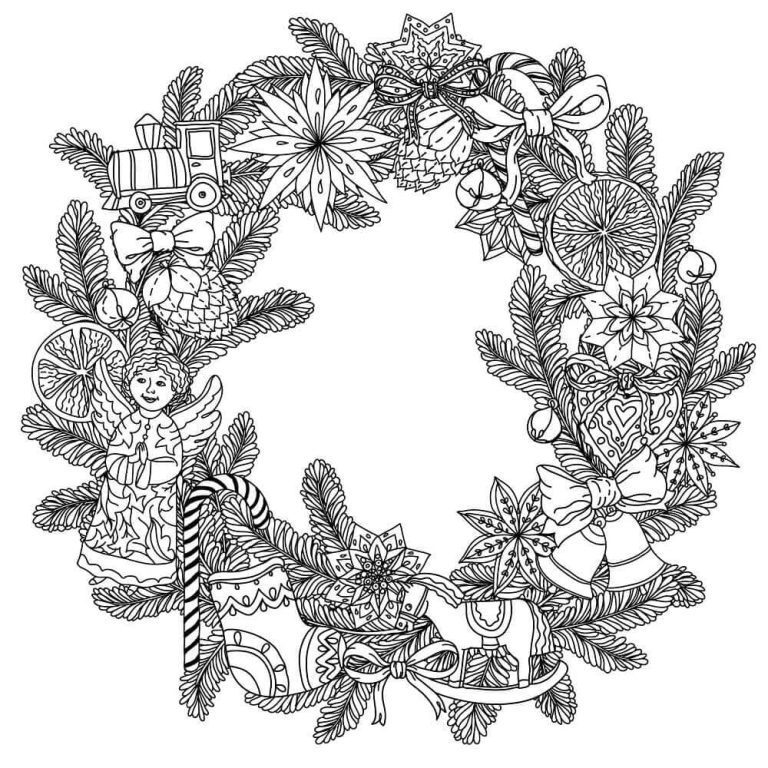 Coloring Pages Wreath