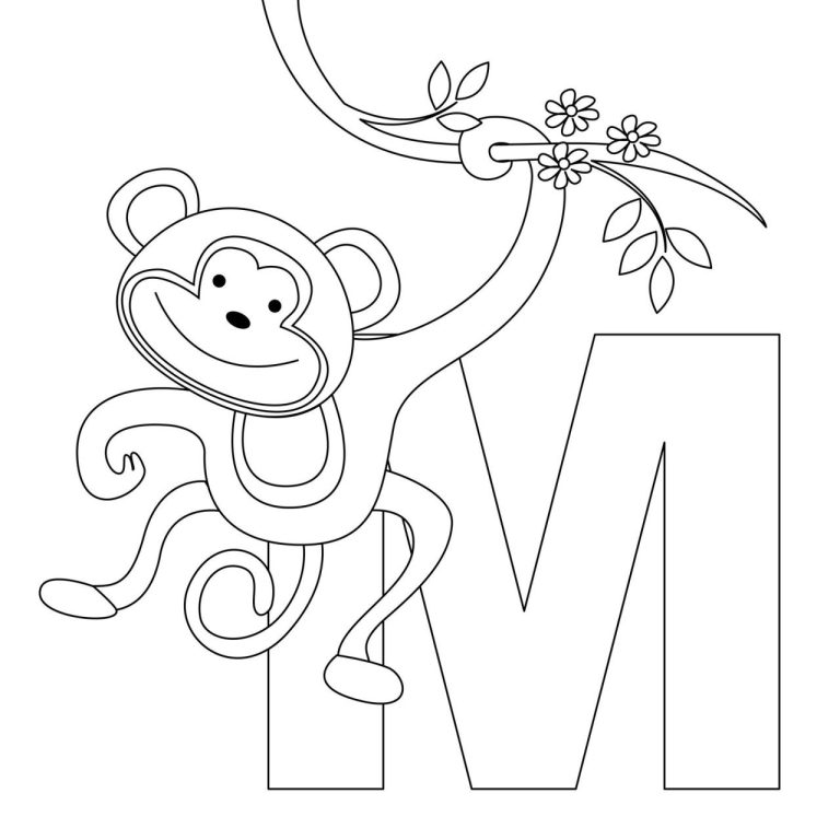 Printable Coloring Pages Monkey