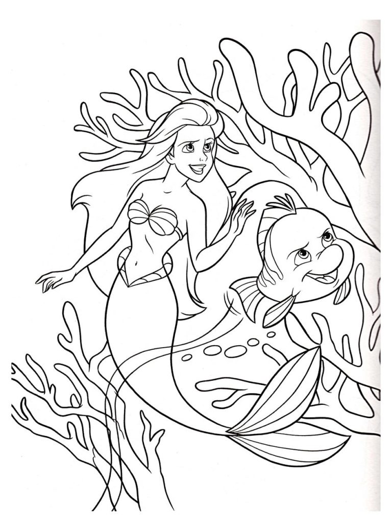 Coloring Pages Of Little Mermaid
