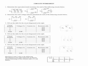 V R And I In Series Circuits Worksheet Answer Key PSLK Best Answer