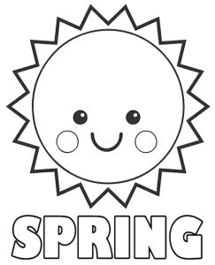 Easy Coloring Page For Children Sun (FREE DOWNLOAD)