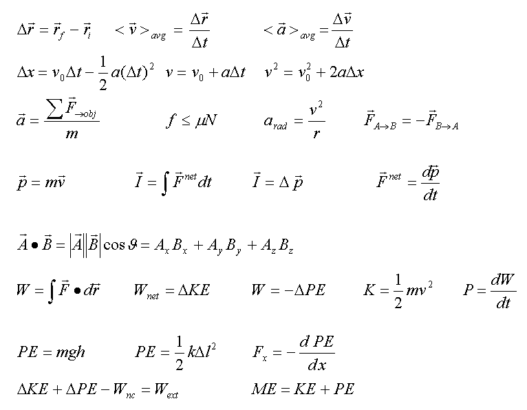 Kinematic Equations Worksheet