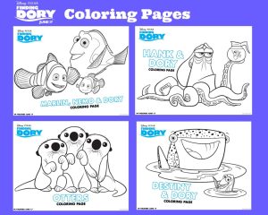 Finding Dory Coloring Pages Art Crafts & Family
