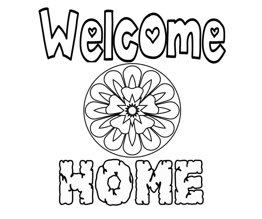 Coloring Pages Welcome Home