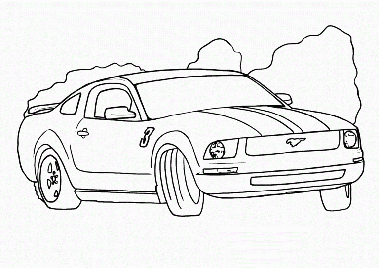 Racing Car Coloring Page