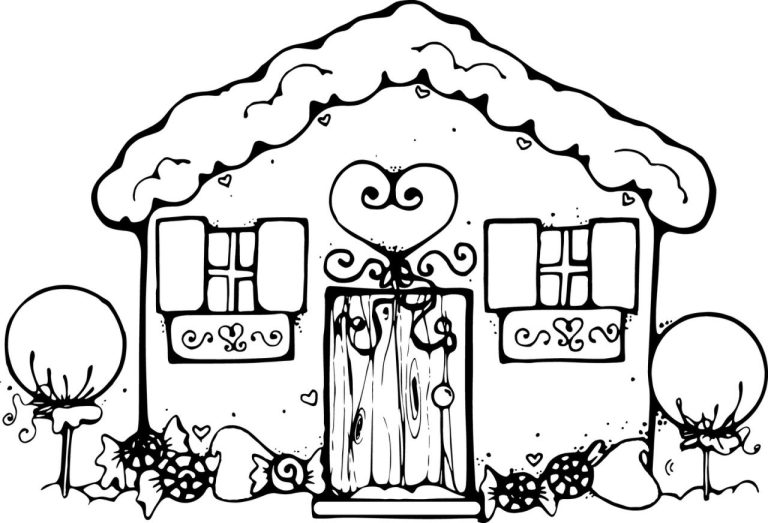 Coloring Page Of House