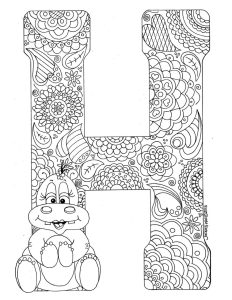 Letter H Colouring Page Jackie Wall Studio