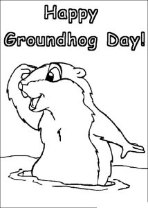 Seasonal Coloring Sheets Groundhog Day Kids Coloring Pages