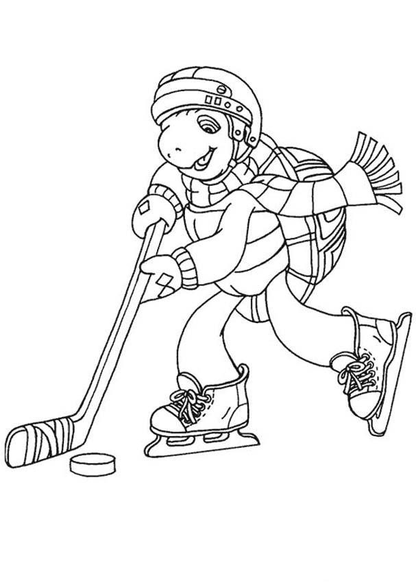 Hockey Coloring Page